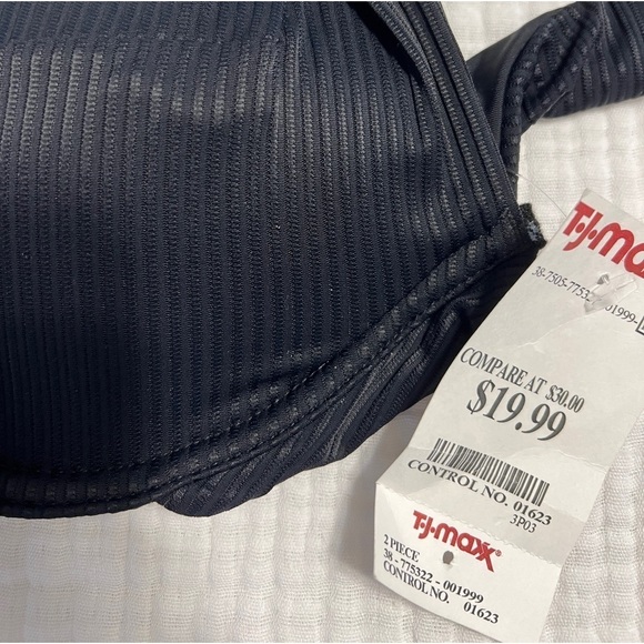 TINI BIKINI Black Swimsuit Set NWT Size Medium - Picture 3 of 7